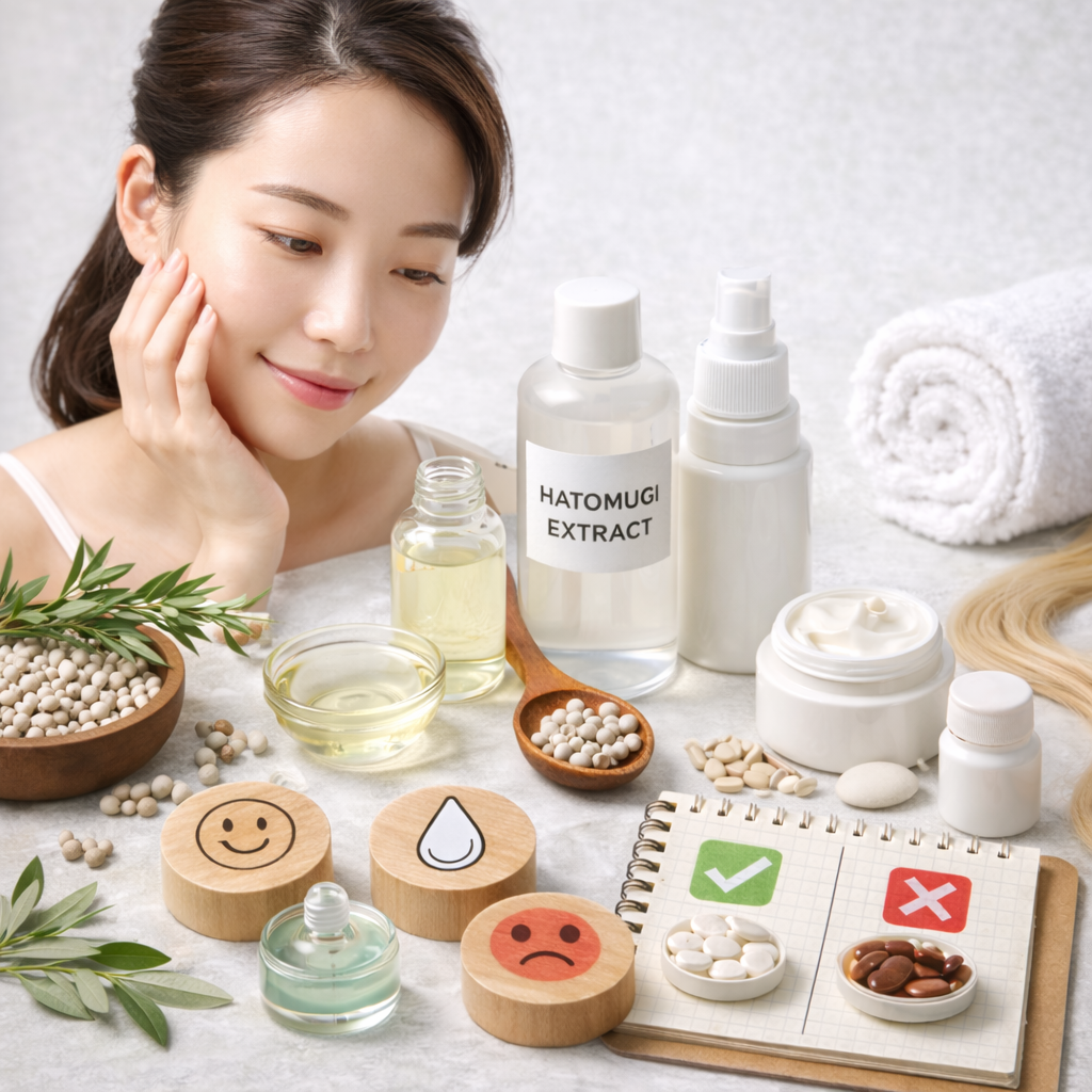 ハトムギエキスの賢い併用法で肌を守る実践と肌タイプ別の注意点