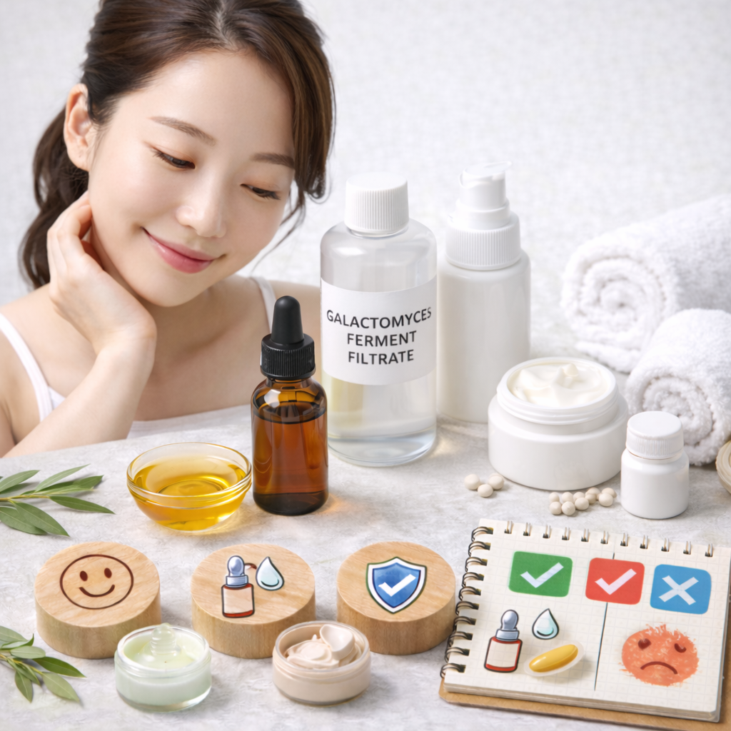 ガラクトミセス培養液と相性の良い併用法で肌を守るうるおいと刺激対策まで