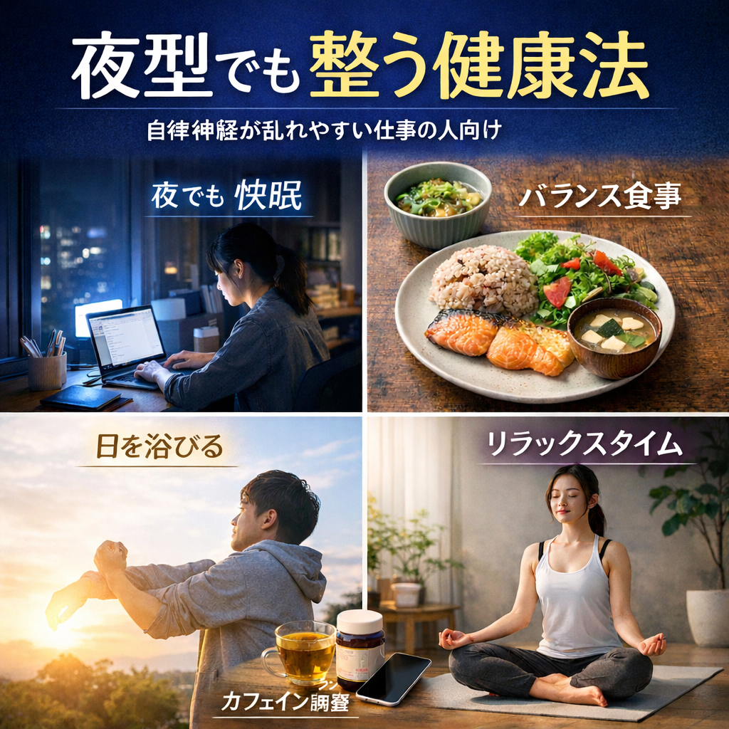 夜型でも整う健康法｜自律神経が乱れやすい仕事の人向け「崩さない」習慣