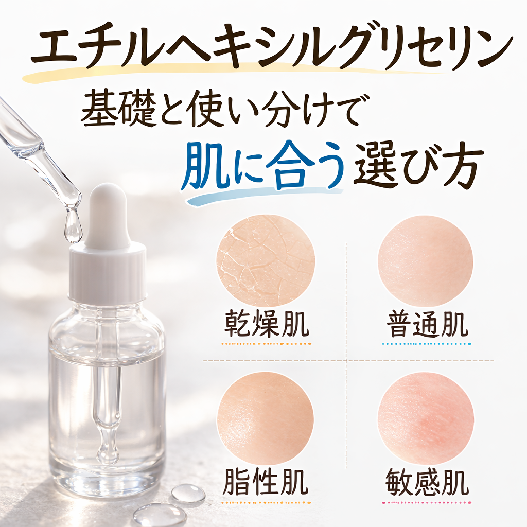 エチルヘキシルグリセリンの基礎と使い分けで肌に合う選び方がわかる