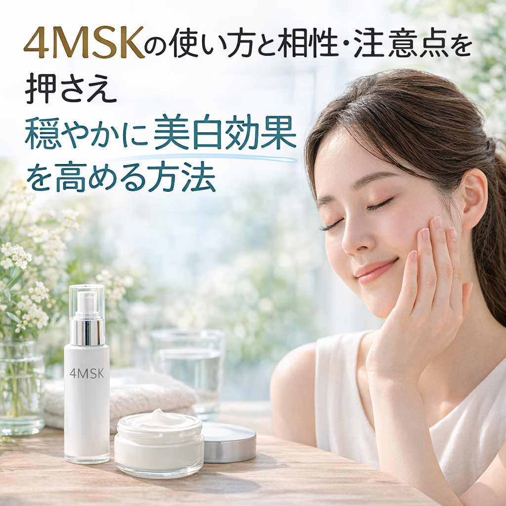 4MSKの使い方と相性・注意点を押さえ穏やかに美白効果を高める方法