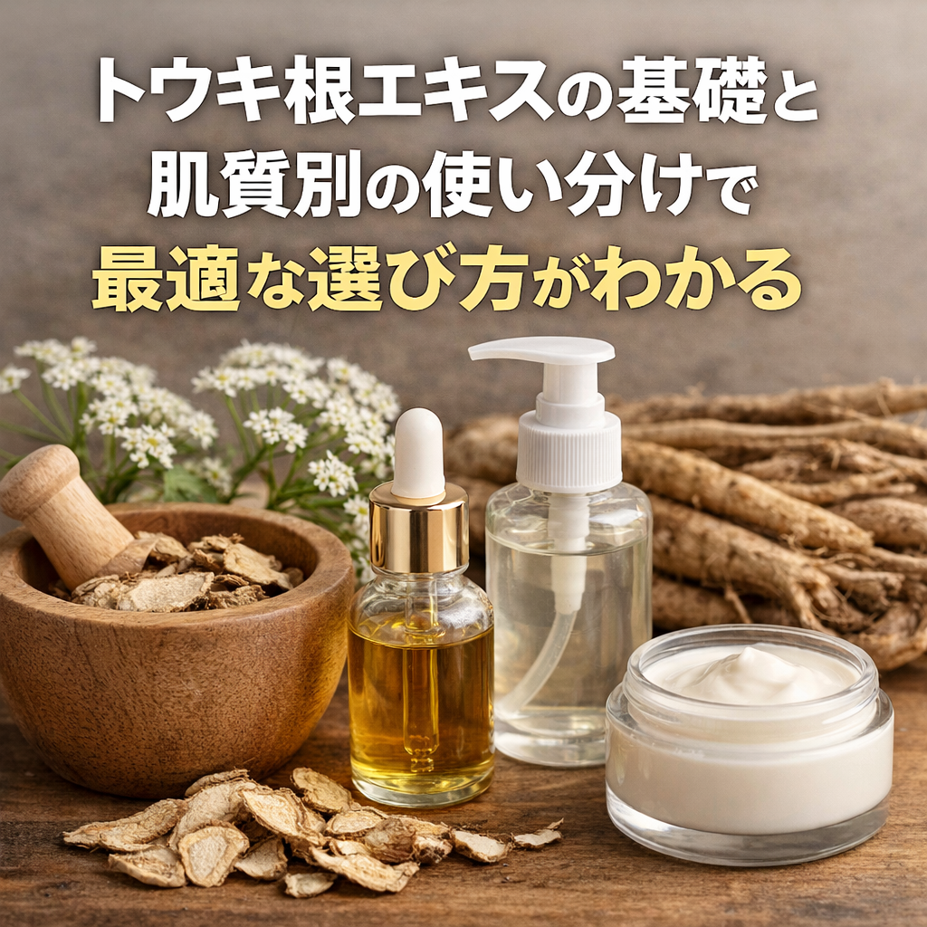 トウキ根エキスの基礎と肌質別の使い分けで最適な選び方がわかる