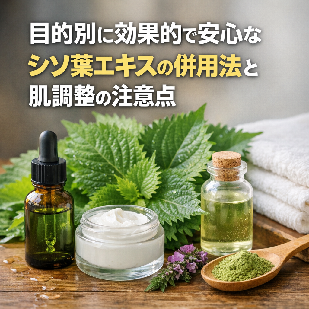 目的別に効果的で安心なシソ葉エキスの併用法と肌調整の注意点
