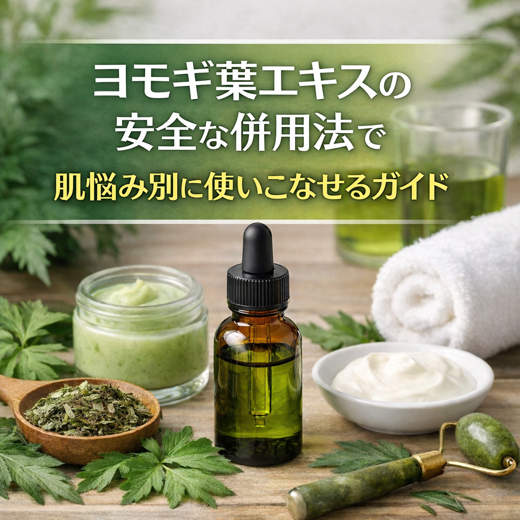 ヨモギ葉エキスの安全な併用法で肌悩み別に使いこなせるガイド