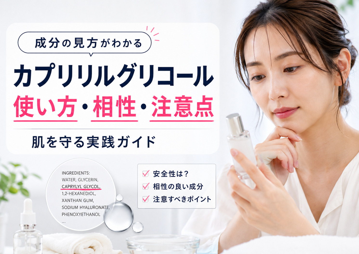 実践でわかるカプリリルグリコールの使い方と相性・注意点で肌を守る
