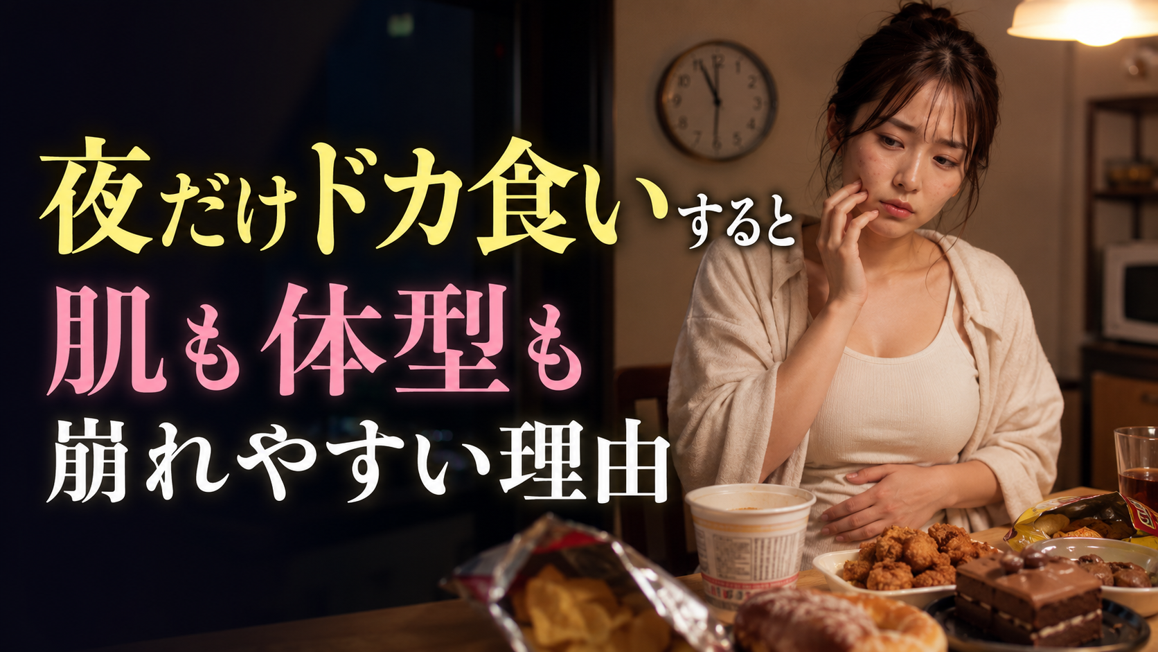 夜だけドカ食いすると肌も体型も崩れやすい理由