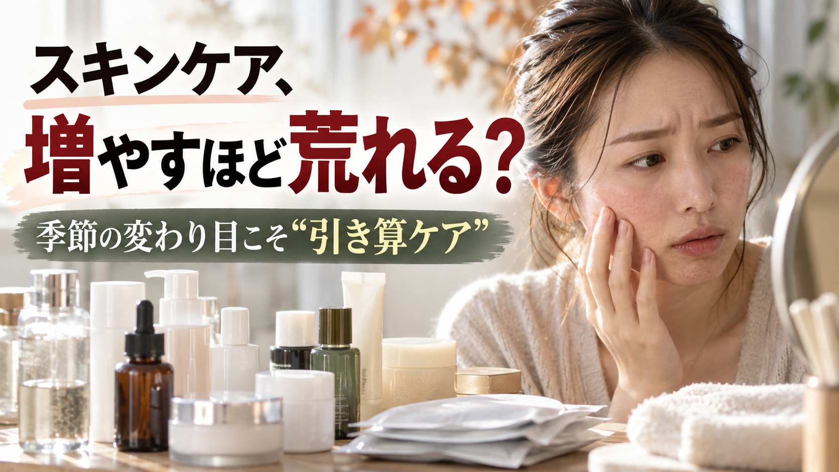 季節の変わり目にスキンケアを増やすほど荒れる理由