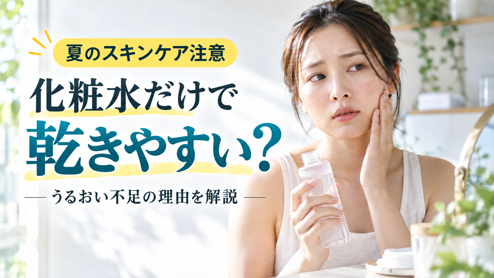 真夏に化粧水だけで済ませると乾きやすい理由