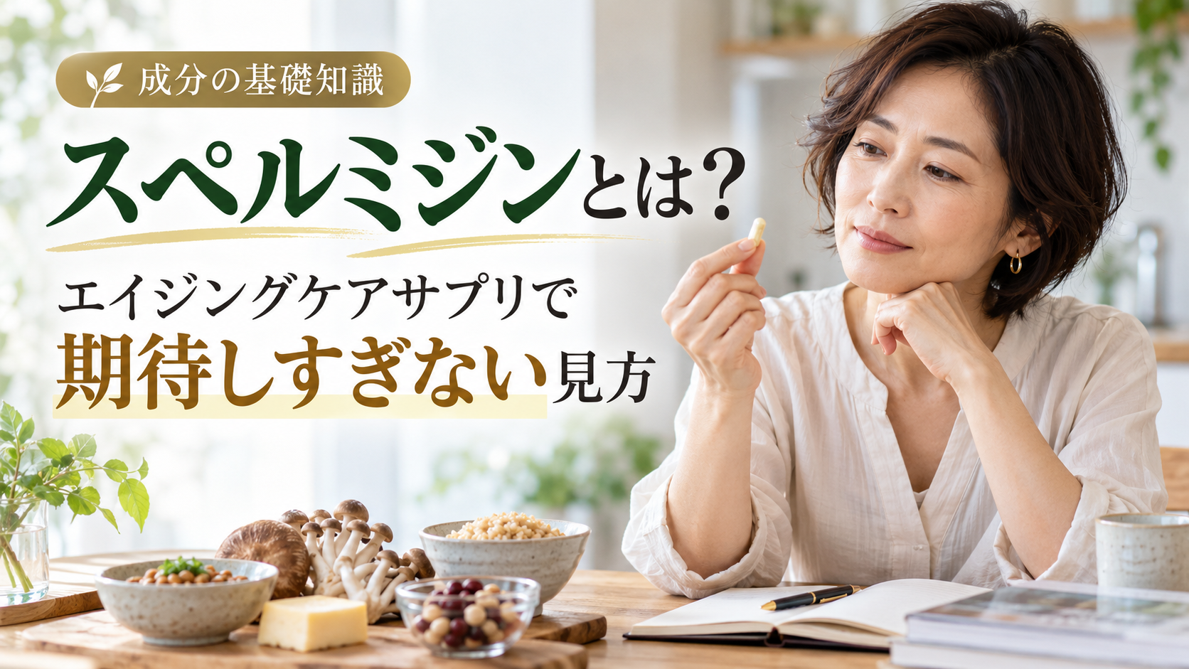 スペルミジンとは？エイジングケアサプリで期待しすぎない見方